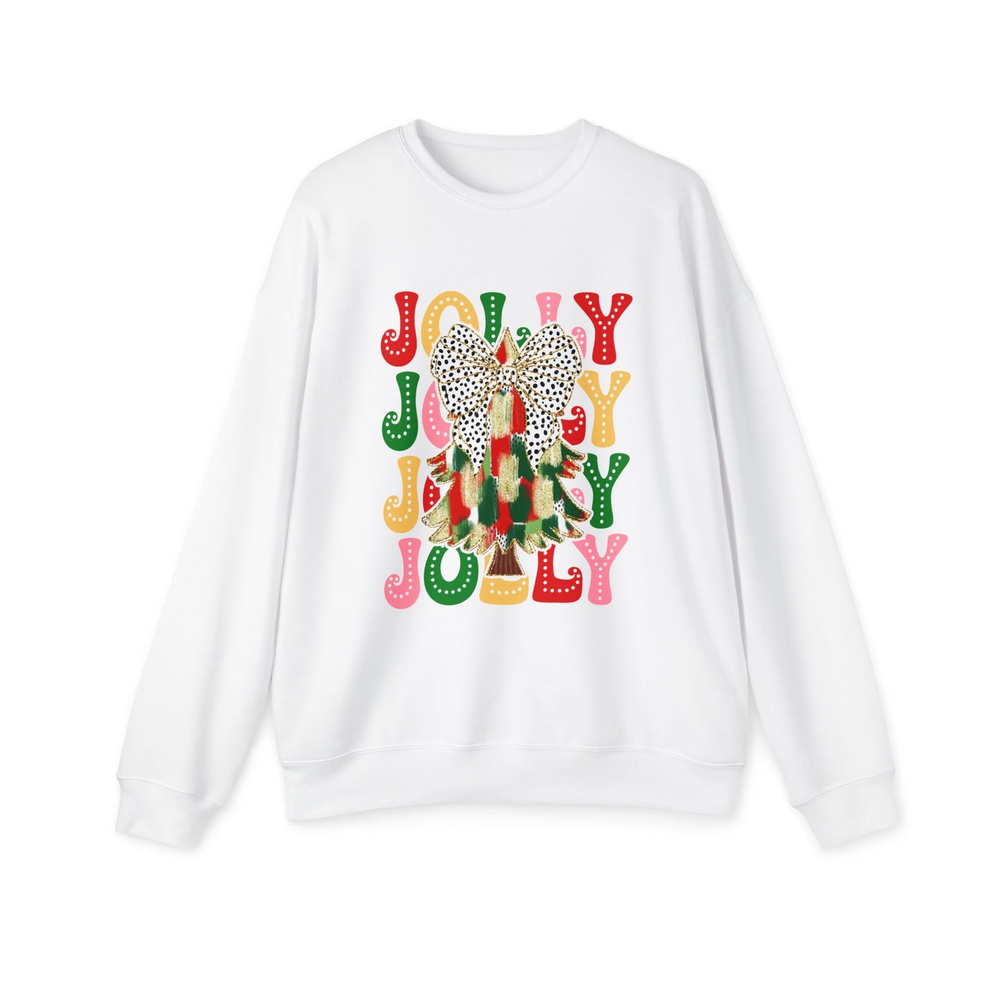 Jolly Christmas Bow Women's Drop Shoulder Sweatshirt