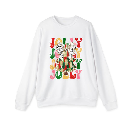 Jolly Christmas Bow Women's Drop Shoulder Sweatshirt