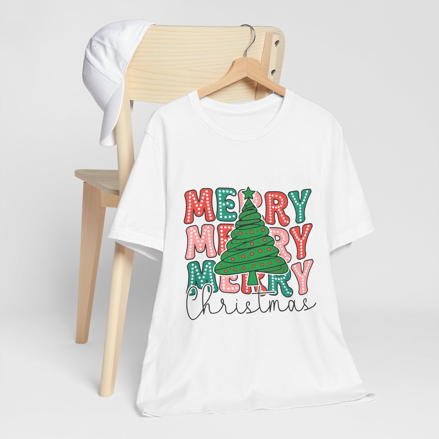 Merry Merry Christmas Tree Women's Jersey Short Sleeve Tee