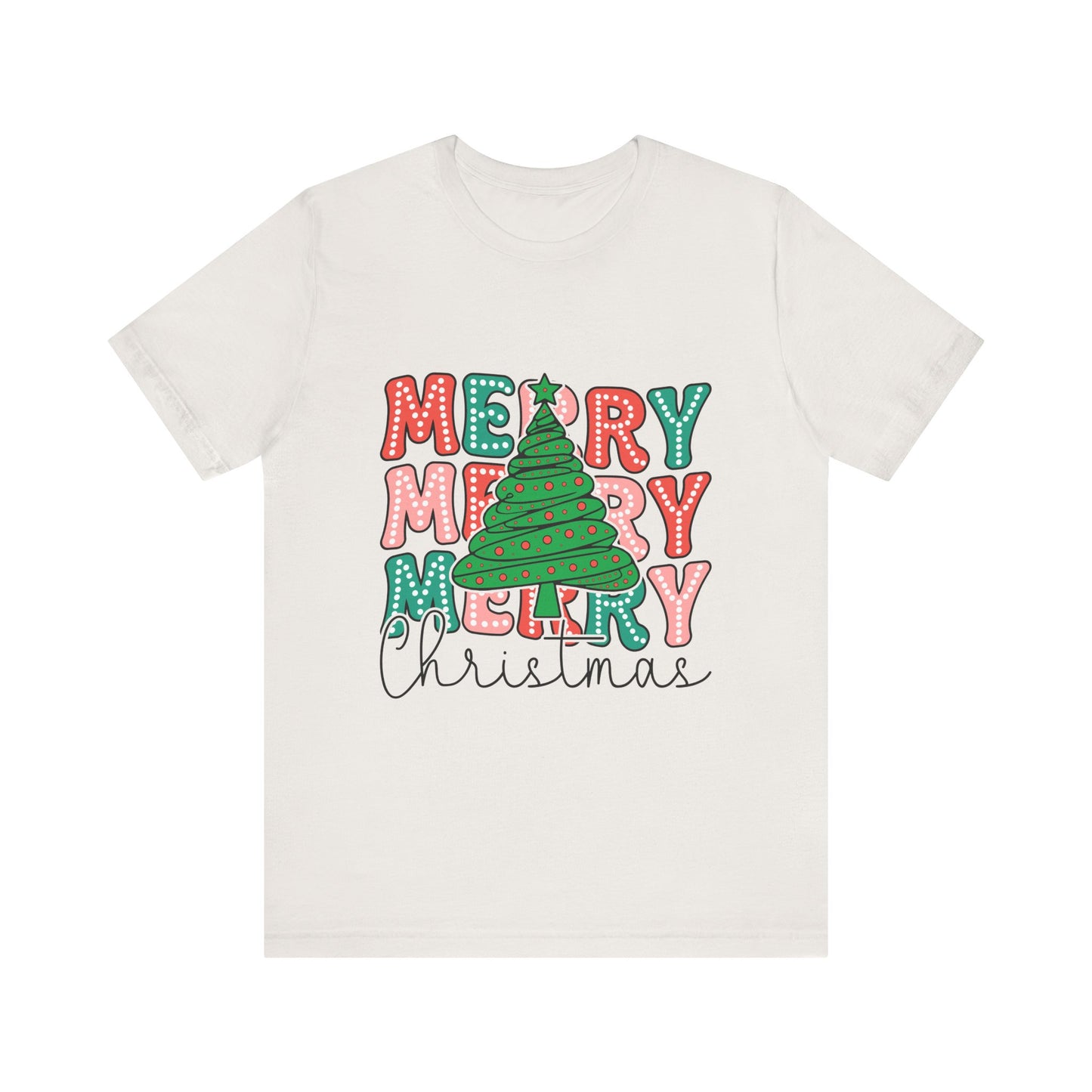 Merry Merry Christmas Tree Women's Jersey Short Sleeve Tee