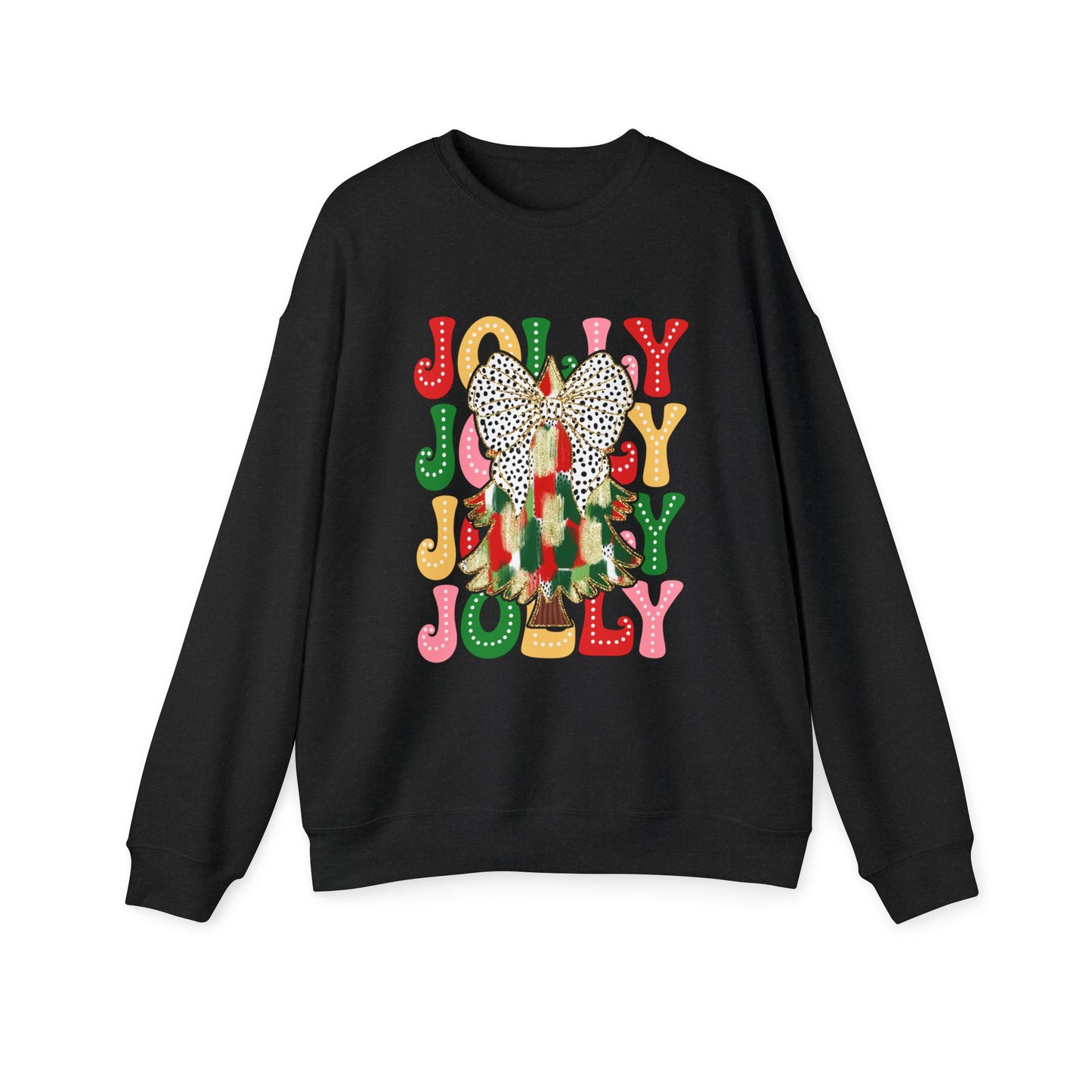 Jolly Christmas Bow Women's Drop Shoulder Sweatshirt