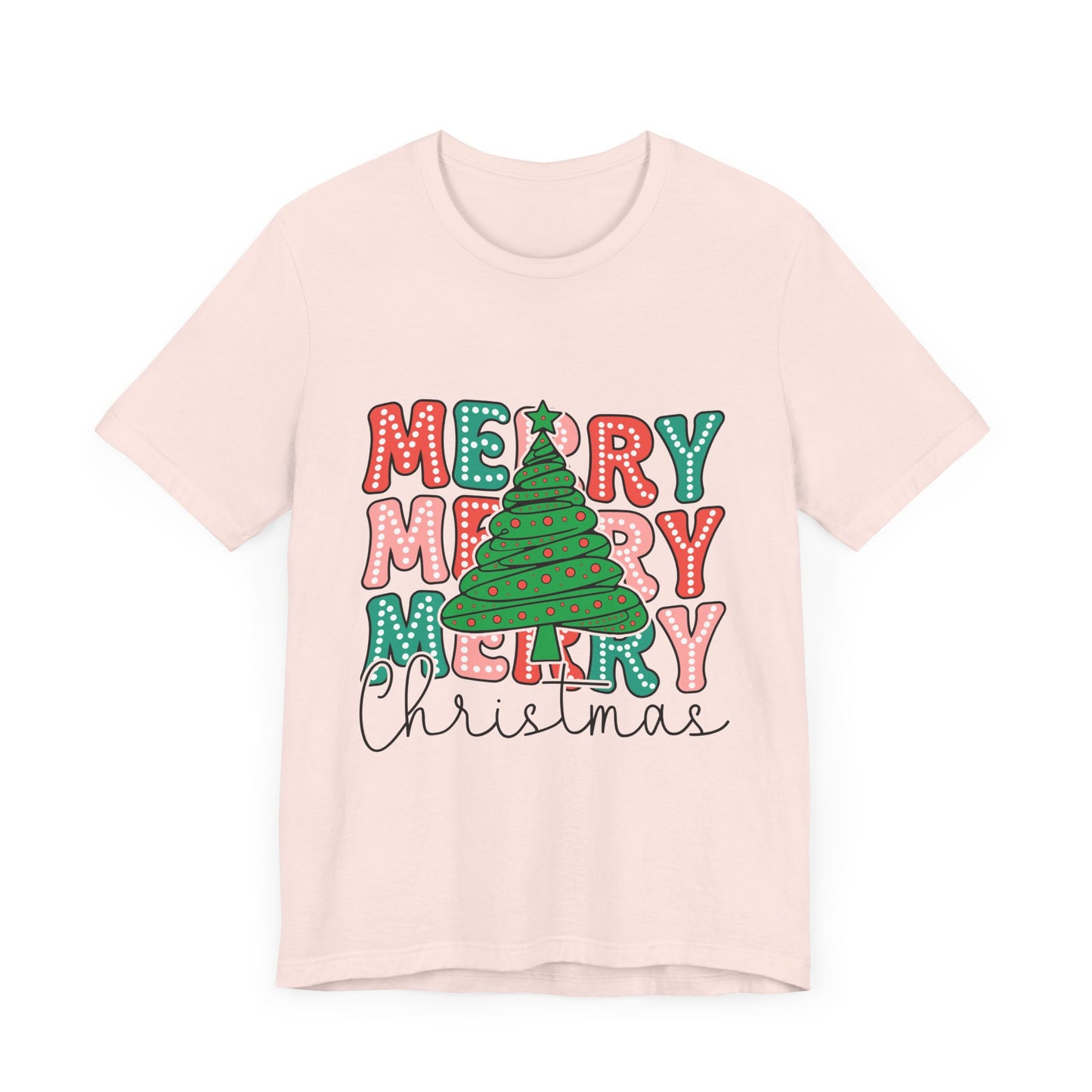 Merry Merry Christmas Tree Women's Jersey Short Sleeve Tee