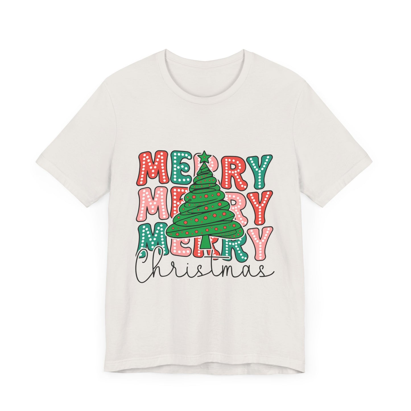 Merry Merry Christmas Tree Women's Jersey Short Sleeve Tee