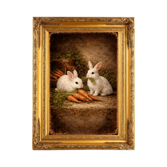 Carrots and Clay — Heirloom Bunny Still Life